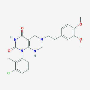 1-(3-chloro-2-methylphenyl)-6-[2-(3,4-dimethoxyphenyl)ethyl]-5,6,7,8-tetrahydropyrimido[4,5-d]pyrimidine-2,4(1H,3H)-dione