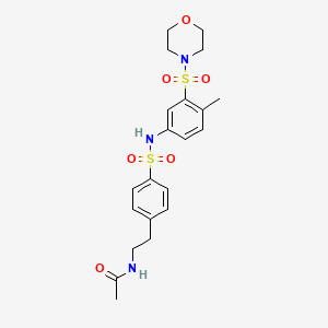 N-[2-(4-{[4-methyl-3-(morpholin-4-ylsulfonyl)phenyl]sulfamoyl}phenyl)ethyl]acetamide