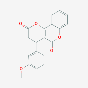 2H,5H-Pyrano[3,2-c][1]benzopyran-2,5-dione, 3,4-dihydro-4-(3-methoxyphenyl)-