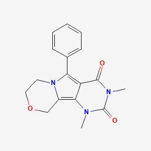 molecular formula C17H17N3O3 B11491397 3,5-dimethyl-8-phenyl-12-oxa-3,5,9-triazatricyclo[7.4.0.02,7]trideca-1,7-diene-4,6-dione 