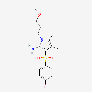 3-[(4-fluorophenyl)sulfonyl]-1-(3-methoxypropyl)-4,5-dimethyl-1H-pyrrol-2-amine