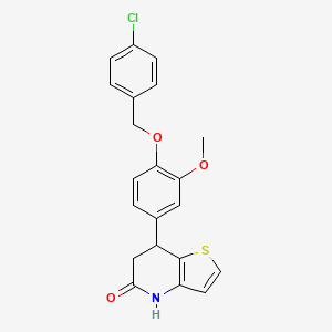 7-{4-[(4-chlorobenzyl)oxy]-3-methoxyphenyl}-6,7-dihydrothieno[3,2-b]pyridin-5(4H)-one