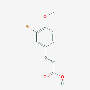 molecular formula C10H9BrO3 B1149146 3-Bromo-4-methoxycinnamic acid CAS No. 1080-07-5