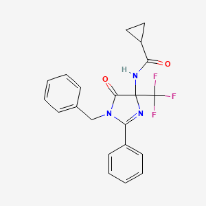 N-[1-benzyl-5-oxo-2-phenyl-4-(trifluoromethyl)-4,5-dihydro-1H-imidazol-4-yl]cyclopropanecarboxamide