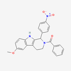 [6-methoxy-1-(4-nitrophenyl)-1,3,4,9-tetrahydro-2H-beta-carbolin-2-yl](phenyl)methanone