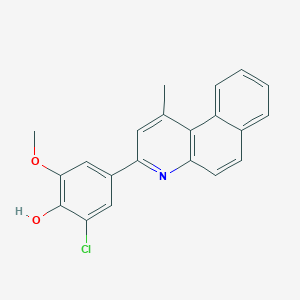 2-Chloro-6-methoxy-4-(1-methylbenzo[f]quinolin-3-yl)phenol