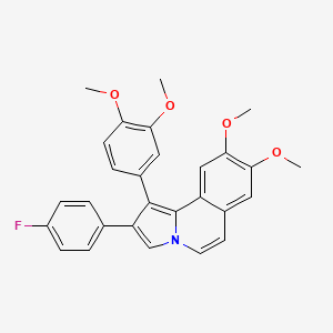 1-(3,4-Dimethoxyphenyl)-2-(4-fluorophenyl)-8,9-dimethoxypyrrolo[2,1-a]isoquinoline