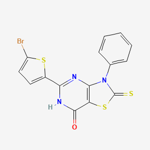 5-(5-bromothiophen-2-yl)-3-phenyl-2-thioxo-2,3-dihydro[1,3]thiazolo[4,5-d]pyrimidin-7(6H)-one