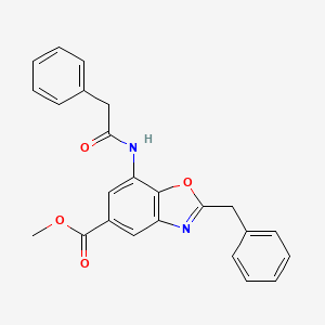 Methyl 2-benzyl-7-[(phenylacetyl)amino]-1,3-benzoxazole-5-carboxylate