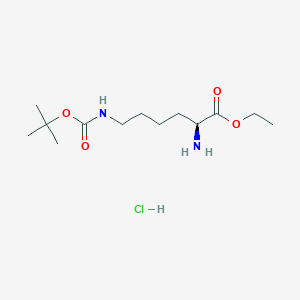 molecular formula C13H27ClN2O4 B1149153 (S)-Ethyl 2-amino-6-((tert-butoxycarbonyl)amino)hexanoate hydrochloride CAS No. 122456-82-0