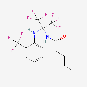 N-(1,1,1,3,3,3-hexafluoro-2-{[2-(trifluoromethyl)phenyl]amino}propan-2-yl)pentanamide