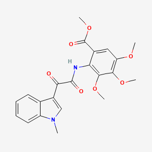 molecular formula C22H22N2O7 B11491584 methyl 3,4,5-trimethoxy-2-{[(1-methyl-1H-indol-3-yl)(oxo)acetyl]amino}benzoate 