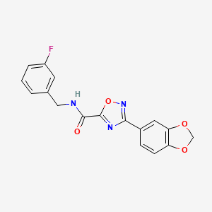 3-(1,3-benzodioxol-5-yl)-N-(3-fluorobenzyl)-1,2,4-oxadiazole-5-carboxamide