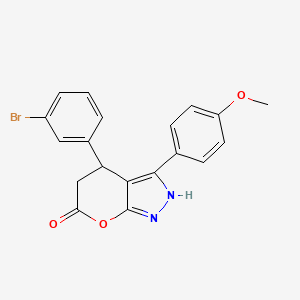 4-(3-bromophenyl)-3-(4-methoxyphenyl)-4,5-dihydropyrano[2,3-c]pyrazol-6(1H)-one