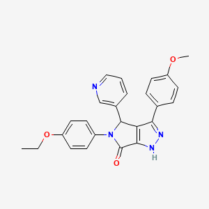 5-(4-ethoxyphenyl)-3-(4-methoxyphenyl)-4-(pyridin-3-yl)-4,5-dihydropyrrolo[3,4-c]pyrazol-6(1H)-one