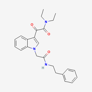 N,N-diethyl-2-oxo-2-(1-{2-oxo-2-[(2-phenylethyl)amino]ethyl}-1H-indol-3-yl)acetamide