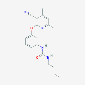 1-Butyl-3-[3-(3-cyano-4,6-dimethyl-pyridin-2-yloxy)-phenyl]-urea