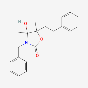 3-Benzyl-4-hydroxy-4,5-dimethyl-5-(2-phenylethyl)-1,3-oxazolidin-2-one