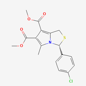 molecular formula C17H16ClNO4S B11491686 dimethyl (3R)-3-(4-chlorophenyl)-5-methyl-1H-pyrrolo[1,2-c][1,3]thiazole-6,7-dicarboxylate CAS No. 1082688-46-7