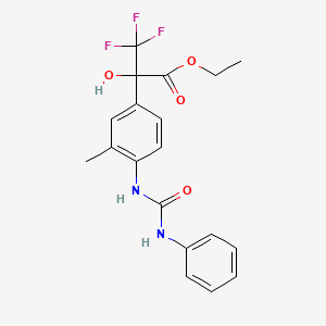 Ethyl 3,3,3-trifluoro-2-hydroxy-2-{3-methyl-4-[(phenylcarbamoyl)amino]phenyl}propanoate