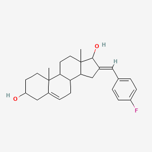 molecular formula C26H33FO2 B11491720 (16E)-16-(4-fluorobenzylidene)androst-5-ene-3,17-diol 