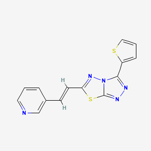 6-[(E)-2-(pyridin-3-yl)ethenyl]-3-(thiophen-2-yl)[1,2,4]triazolo[3,4-b][1,3,4]thiadiazole