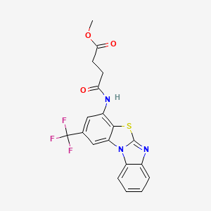 Methyl 4-oxo-4-{[2-(trifluoromethyl)benzimidazo[2,1-b][1,3]benzothiazol-4-yl]amino}butanoate