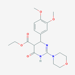 Ethyl 4-(3,4-dimethoxyphenyl)-6-hydroxy-2-(morpholin-4-yl)-4,5-dihydropyrimidine-5-carboxylate