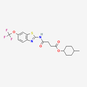 4-Methylcyclohexyl 4-oxo-4-{[6-(trifluoromethoxy)-1,3-benzothiazol-2-yl]amino}butanoate