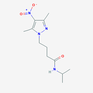 molecular formula C12H20N4O3 B11491786 4-(3,5-dimethyl-4-nitro-1H-pyrazol-1-yl)-N-(propan-2-yl)butanamide 