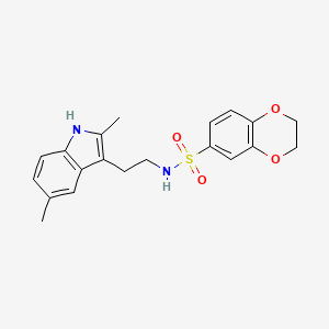 N-[2-(2,5-dimethyl-1H-indol-3-yl)ethyl]-2,3-dihydro-1,4-benzodioxine-6-sulfonamide