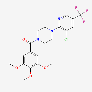 {4-[3-Chloro-5-(trifluoromethyl)pyridin-2-yl]piperazin-1-yl}(3,4,5-trimethoxyphenyl)methanone