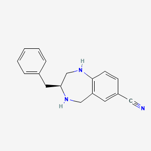 molecular formula C17H17N3 B1149184 (3S)-3-benzyl-2,3,4,5-tetrahydro-1H-1,4-benzodiazepine-7-carbonitrile CAS No. 195984-90-8