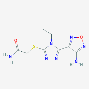 2-{[5-(4-amino-1,2,5-oxadiazol-3-yl)-4-ethyl-4H-1,2,4-triazol-3-yl]sulfanyl}acetamide