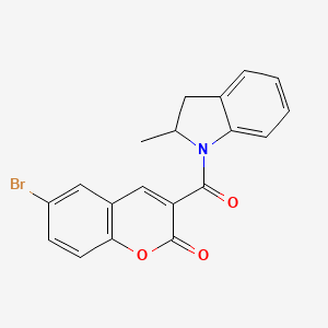 6-bromo-3-[(2-methyl-2,3-dihydro-1H-indol-1-yl)carbonyl]-2H-chromen-2-one