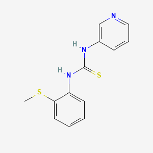 molecular formula C13H13N3S2 B11491872 1-[2-(Methylsulfanyl)phenyl]-3-pyridin-3-ylthiourea 