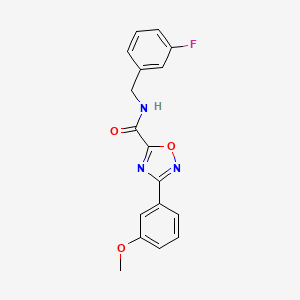 N-[(3-fluorophenyl)methyl]-3-(3-methoxyphenyl)-1,2,4-oxadiazole-5-carboxamide