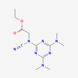 [(4,6-Bis(dimethylamino)-[1,3,5]triazin-2-yl)(cyano)amino]acetic acid, ethyl ester