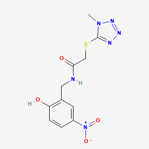 N-(2-hydroxy-5-nitrobenzyl)-2-[(1-methyl-1H-tetrazol-5-yl)sulfanyl]acetamide