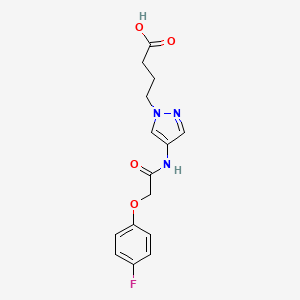 4-(4-{[(4-fluorophenoxy)acetyl]amino}-1H-pyrazol-1-yl)butanoic acid