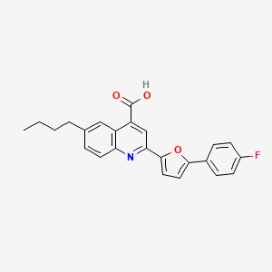 6-Butyl-2-[5-(4-fluorophenyl)furan-2-yl]quinoline-4-carboxylic acid