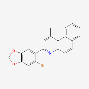 3-(6-Bromo-1,3-benzodioxol-5-yl)-1-methylbenzo[f]quinoline