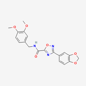 3-(1,3-benzodioxol-5-yl)-N-(3,4-dimethoxybenzyl)-1,2,4-oxadiazole-5-carboxamide