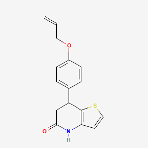 molecular formula C16H15NO2S B11491944 7-[4-(allyloxy)phenyl]-6,7-dihydrothieno[3,2-b]pyridin-5(4H)-one 