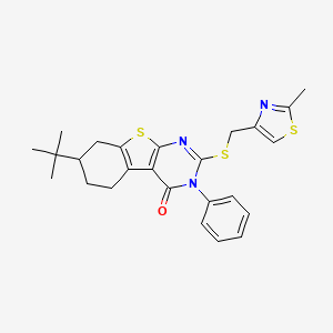 7-tert-butyl-2-{[(2-methyl-1,3-thiazol-4-yl)methyl]sulfanyl}-3-phenyl-5,6,7,8-tetrahydro[1]benzothieno[2,3-d]pyrimidin-4(3H)-one