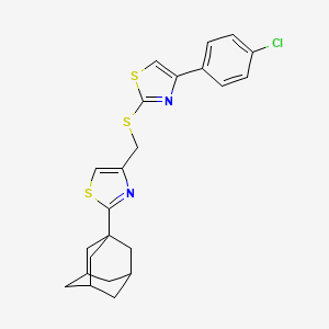 2-(1-Adamantyl)-4-({[4-(4-chlorophenyl)-1,3-thiazol-2-yl]thio}methyl)-1,3-thiazole