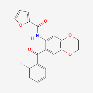 N-[7-(2-iodobenzoyl)-2,3-dihydro-1,4-benzodioxin-6-yl]furan-2-carboxamide