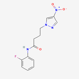 N-(2-fluorophenyl)-4-(4-nitro-1H-pyrazol-1-yl)butanamide