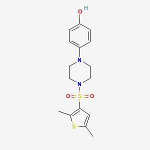 4-{4-[(2,5-Dimethylthiophen-3-yl)sulfonyl]piperazin-1-yl}phenol