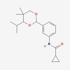 N-{3-[5,5-dimethyl-4-(propan-2-yl)-1,3-dioxan-2-yl]phenyl}cyclopropanecarboxamide